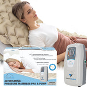 Vaunn Medical Cloud Air Whisper Quiet Alternating Air Pressure Mattress Topper with Pump Twin Size 36" x 78" x 3"