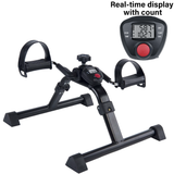 Vaunn Medical Under Desk Bike Pedal Exerciser with Electronic Display for Legs and Arms Workout (Fully Assembled Folding Exercise Pedaler, no Tools Required)