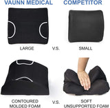 Vaunn Medical Lumbar Back Support Cushion Pillow with Removable Firm Insert