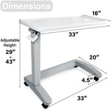 Professional Medical Hospital Deluxe Overbed Table (Not for Home Use)